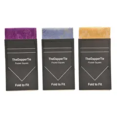TheDapperTie - New Men's Paisley Flat Pre Folded Pocket Square on Card