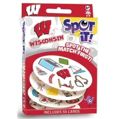 MasterPieces Officially Licensed NCAA Wisconsin Badgers Spot It Game for Kids and Adults