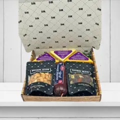DMSnacks 26 oz. Gourmet Meats Delicatessen Gift Box, Rich Cheese & Gourmet Nuts Snack Pack, Premium Snacks Gift Box for Parties & Birthdays