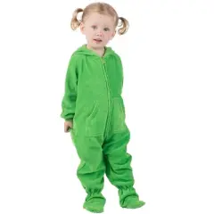 Footed Pajamas - Emerald Green Infant Hoodie Fleece Onesie