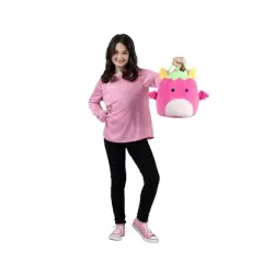 Squishmallows Gwendolyn the Neon Strawberry Bat Halloween Treat Pail