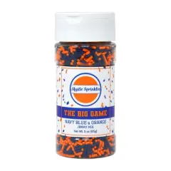 Mystic Sprinkles The Big Game: Navy Blue & Orange Jimmy Mix 3oz Bottle