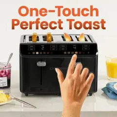 Chefman Smart Touch Digital Toaster with 6 Touchscreen Shade Settings &ndash; Black