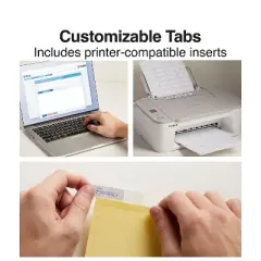 MyOfficeInnovations Big Tab Blank Paper Dividers 8-Tab Clear 4/Pack (13516/14482) 431424