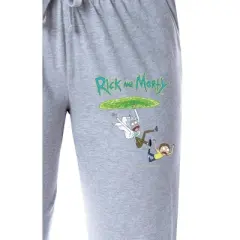 Rick and Morty Womens' TV Show Series Portal Character Sleep Pajama Pants Grey