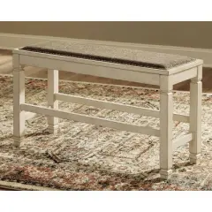 Bolanburg Counter Height Dining Room Bench Antique White - Signature Design by Ashley
