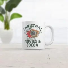 Crazy Dog Christmas Movies and Cocoa Mug Funny Sarcastic Xmas Graphic Novelty Cup-11oz