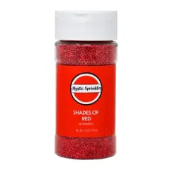 Mystic Sprinkles Shades of Red Nonpareils 3.8oz Bottle