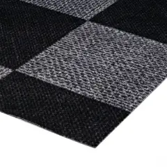 6' x 8' Sisal Outdoor Rug Black/Gray - Foss Floors