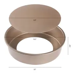 REGALWOVEN Carbon Steel Warp Resistant Cake Pan 3 Pcs