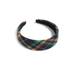 Shiraleah Plaid Headband- Navy
