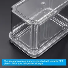 Unique Bargains Stackable Refrigerator Food Storage Containers 6 Pcs