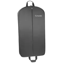 40 Deluxe Travel Garment Bag with two pockets-Black