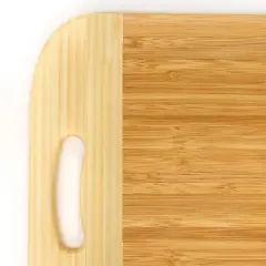 BergHOFF Bamboo Rectangle Handled Cutting Board Two-tone, 14.2"x9.9"x0.7"