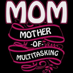 Women's Design By Humans Mom Mother of Multitasking Banner By WonderfulDream Racerback Tank Top
