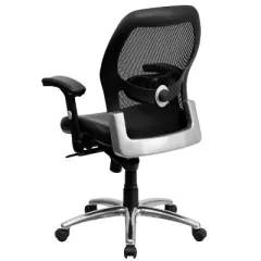 Flash Furniture Mid-Back Super Mesh Executive Swivel Office Chair with Knee Tilt Control and Adjustable Arms