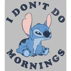 Women's Lilo & Stitch Experiment 626 I Don't Do Mornings T-Shirt