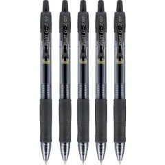 Pilot G2 Retractable Gel Pens Fine Point Black Ink 5/Pack (31078) 755958