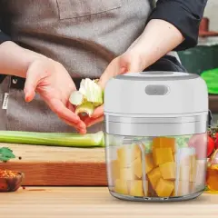 Cheer Collection Wireless Mini Food Chopper, USB Rechargeable, 250ml Portable Electric Garlic Grinder for Veggies, Baby Food, Nuts