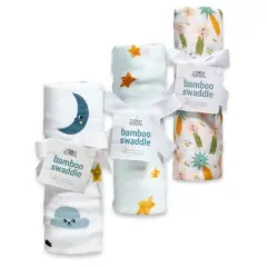 Moon & Stars Swaddle 3-Pack, Viscose From Bamboo
