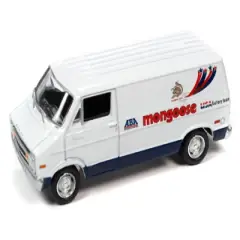 1977 Dodge Van White with Graphics "Mongoose Factory BMX Team" "Pop Culture" 2023 1/64 Diecast Model Car by Johnny Lightning