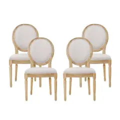 Set of 4 Phinnaeus French Country Fabric Dining Chairs - Christopher Knight Home