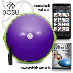 Bosu 72-10850 Home Gym Equipment The Original Balance Trainer 65 cm Diameter, Purple and Green