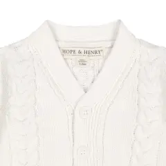 Hope & Henry Baby Organic Cotton Cable Knit Cardigan Sweater