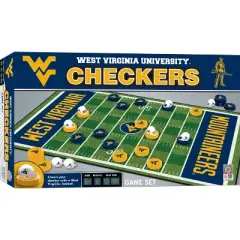 MasterPieces Officially licensed NCAA West Virginia Mountaineers Checkers Board Game for Families and Kids ages 6 and Up