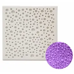 O'Creme Bubbles Silicone Fondant Mold - 4" x 4" - Beige