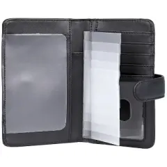 Julia Buxton Heiress Leather Pik-Me-Up Checkbook Keeper & Wallet