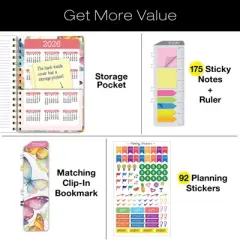 Global Printed Products Hardcover AY 2025-2026 Fashion Planner - 5.5"x8" (Watercolor Butterflies)