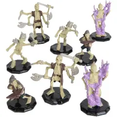 Monster Protectors Painted Fantasy Skeleton Mini Figures for D&D - 1", 8 Pieces