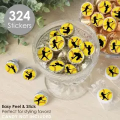 Big Dot of Happiness Grand Slam - Fastpitch Softball - Birthday Party or Baby Shower Small Round Candy Stickers - Party Favor Labels - 324 Count