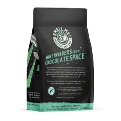 Bones Coffee Company Mint Invaders Ground Coffee Beans Mint Chocolate Flavor 12 oz Medium Roast (Ground)