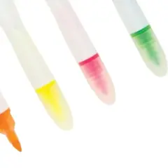 Scented Gummy Bear Highlighters with Lights (4 Pack) - Fun Scents, Light-Up Toppers, Matching Colors