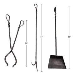 Kings County Tools 3PC Fireplace Tool Set