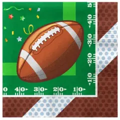 Treasures Gifted Football Birthday Party Supplies - Napkins - 32 Pack