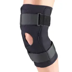 OTC Knee Stabilizer Wrap, Hinged Bars, Neoprene, Black