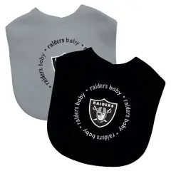 Baby Fanatic Officially Licensed Unisex Baby Bibs 2 Pack - NFL Las Vegas Raiders