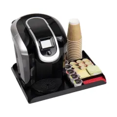 Mind Reader Coffee Station Serving Tray 7 Pod Capacity Countertop Organizer Storage: Coffee Bar Accessories & Pods Holder