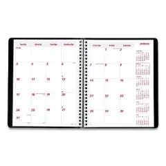 Essential Collection 14-Month Ruled Monthly Planner, 8.88 x 7.13, Black Cover, 14-Month: Dec 2025 to Jan 2027