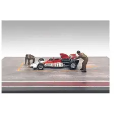 "Race Day" Two Diecast Figures Set 5 for 1/43 Scale Models by American Diorama
