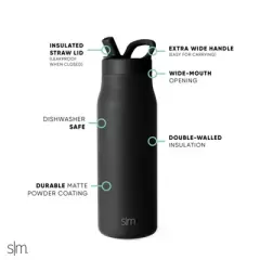 NCAA Florida Gators Simple Modern Mesa Stainless Water Bottle - 34oz