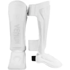 Venum Elite Lightweight Standup Protective MMA Shin Guards - White/White