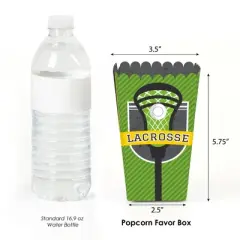 Big Dot of Happiness Lax to the Max Lacrosse Party Favor Popcorn Treat Boxes Set of 12