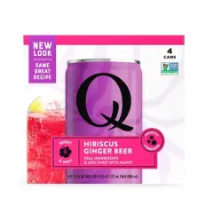 Q Mixers Hibiscus Ginger Beer - 4pk/222ml Cans