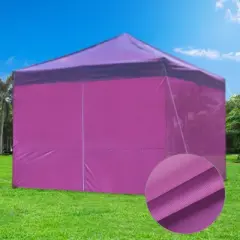 InstaHibit Privacy Sidewall Zipper UV30+ Fits 10x10ft Canopy Garden 1 Piece Purple