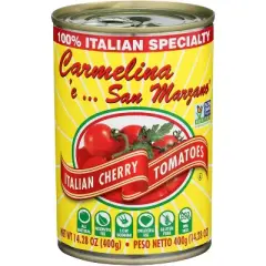 Carmelina E San Marzano Italian Cherry Tomatoes - Case of 12 - 14.28 oz
