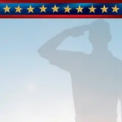 Great Papers! 80ct Home Of The Brave Letterhead Blue: Patriotic Stationery for July 4th, Star & Flag Design, Imprintable